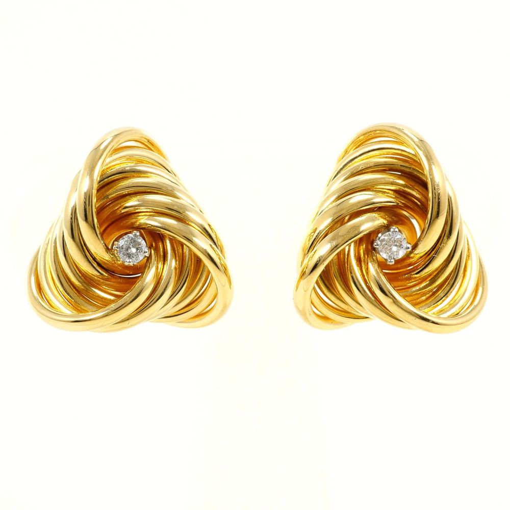 VINTAGE 18k Gold Diamond Earrings